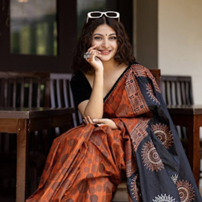 Mati Fashion House Four elegant women wearing colorful traditional sarees from Mati Fashion House.
